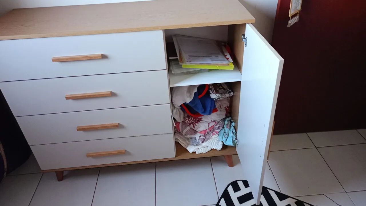 Kit berço guarda roupa e cômoda  - Foto 4