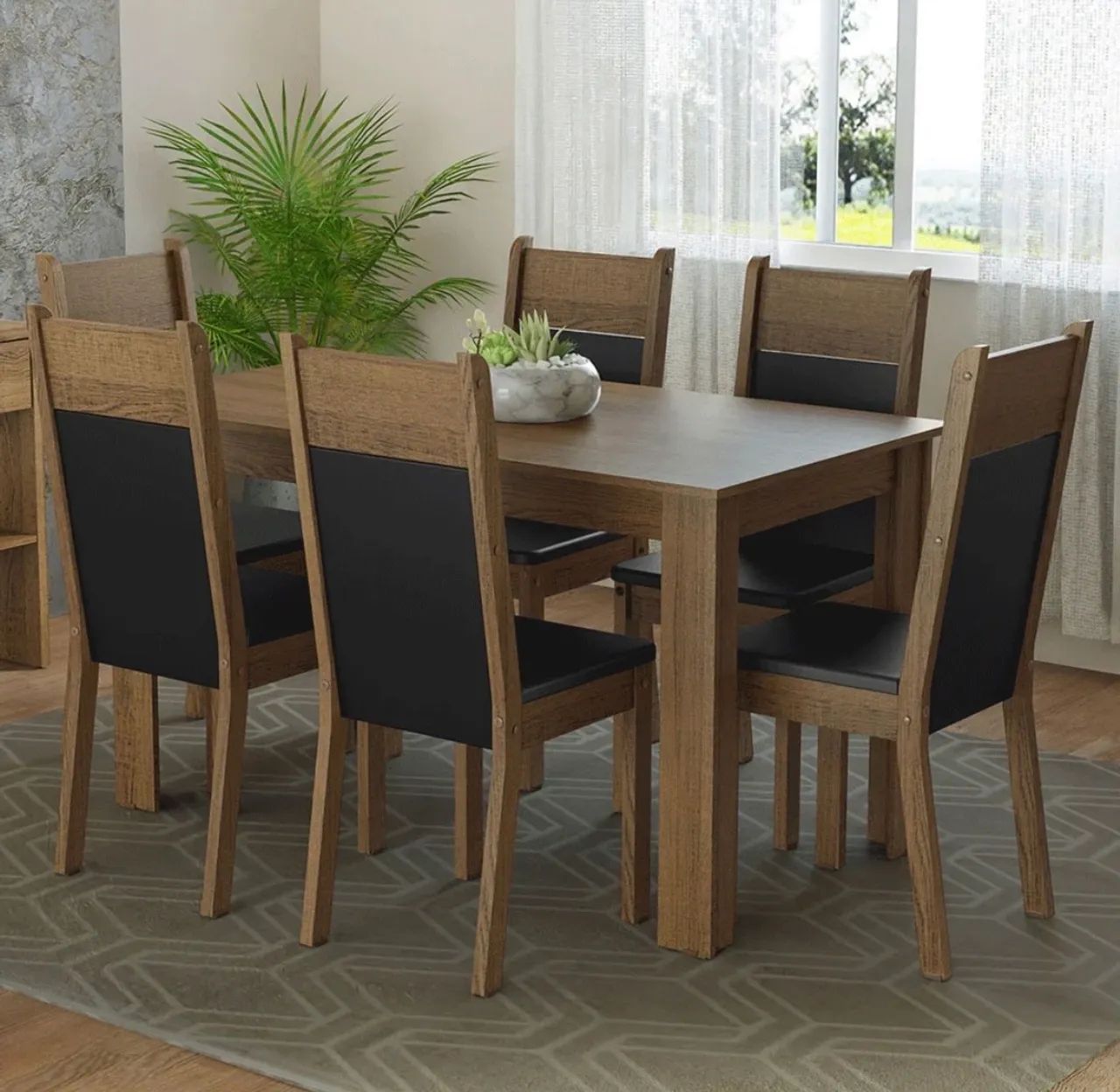 Mesa com 6 cadeiras