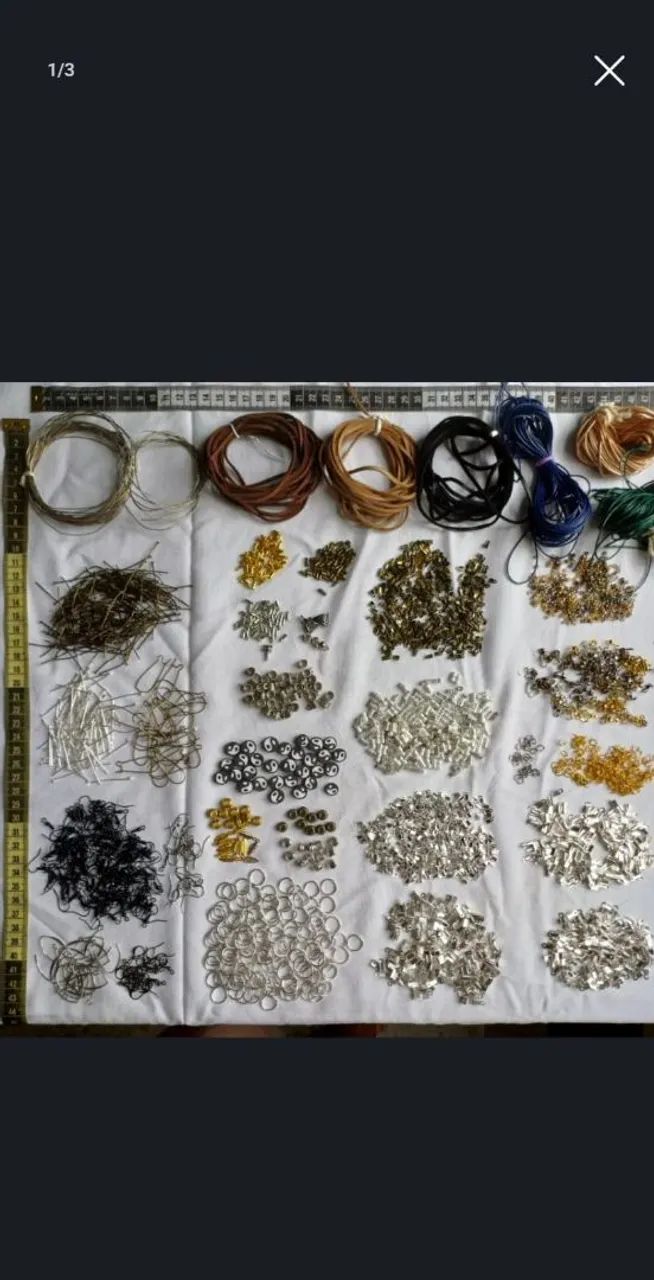 Caixa organizadora + materiais para montar bijuterias - Foto 2