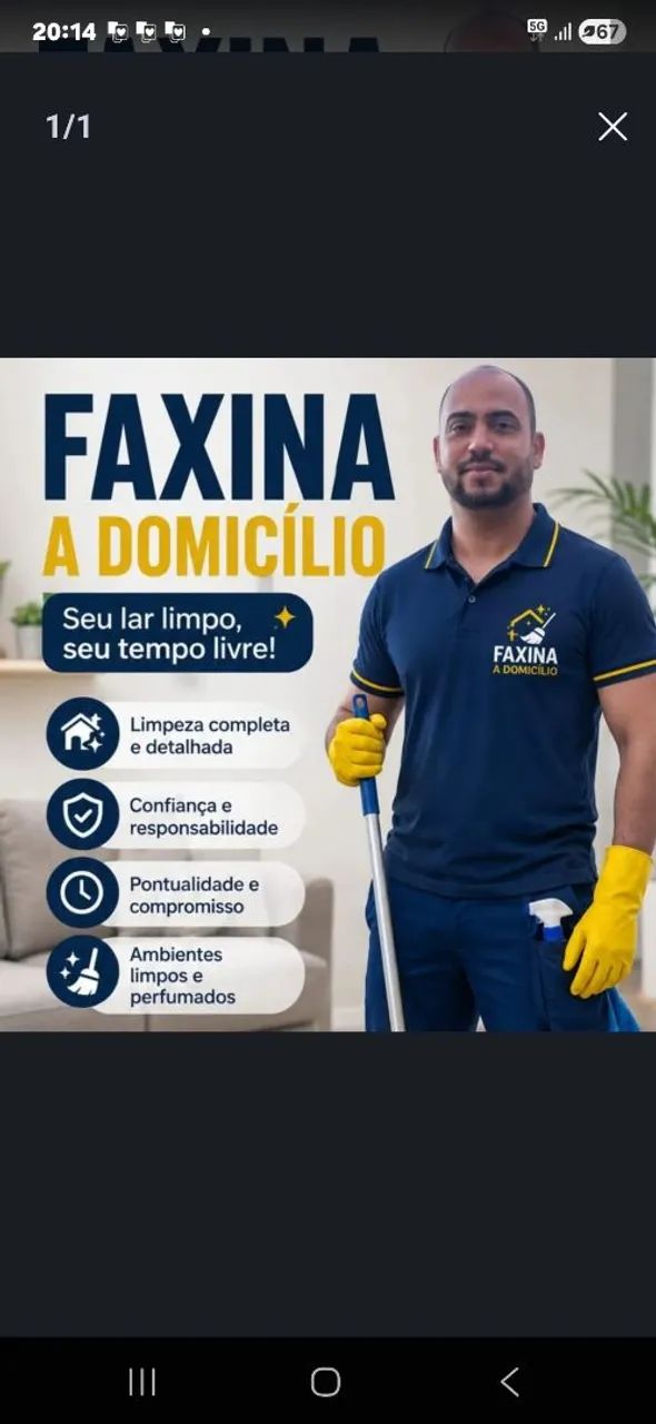 FAXINEIRO E CUIDADOR IDOSO