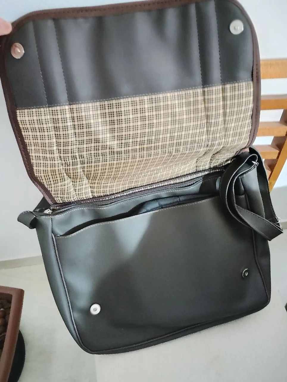 Notebook Bolsa de Couro Marrom  - Foto 2