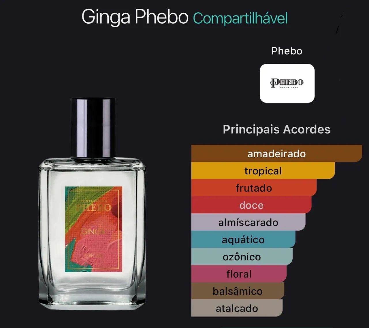 Perfume Ginga - Phebo (lacrado) - Foto 2