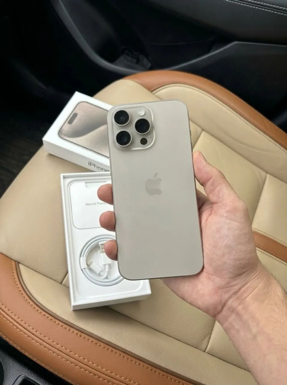 iphone 15 pro max 256 titânio todo original  - Foto 2
