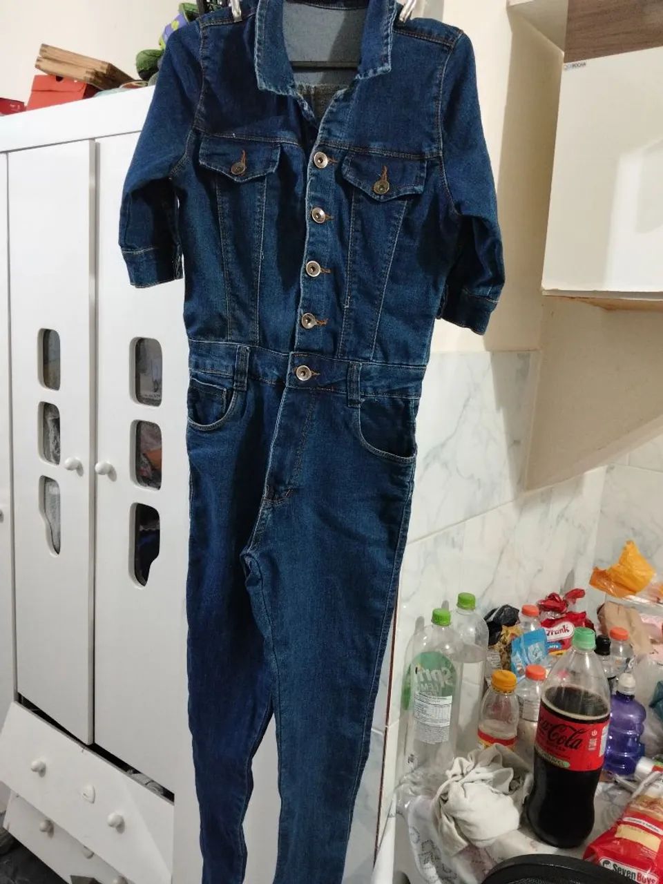 Macacão jeans feminino