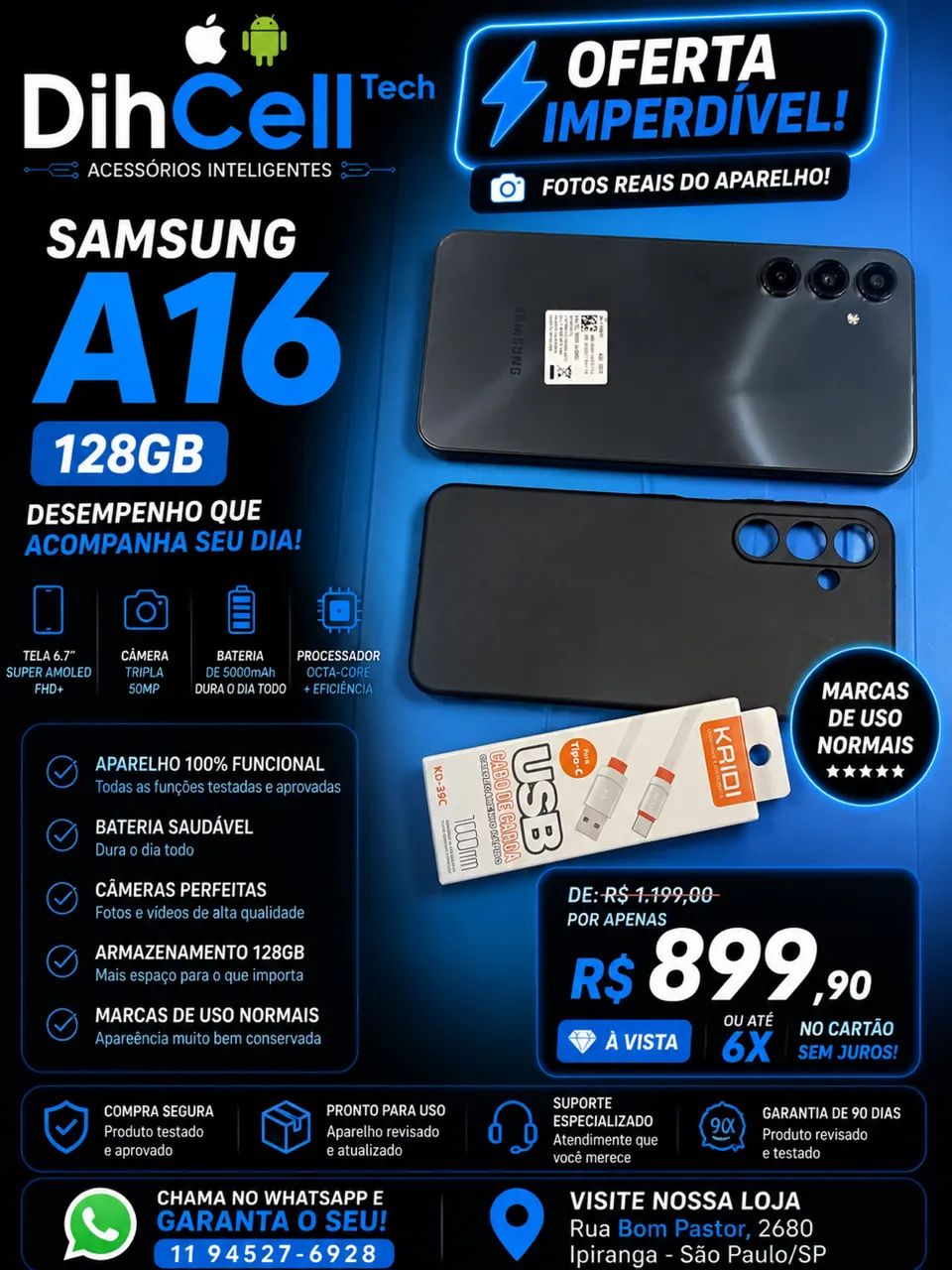 Samsung Galaxy A16 128gb | Preto