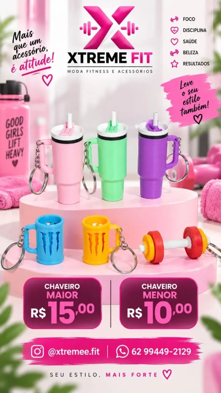 CHAVEIRO 3D ACADEMIA
