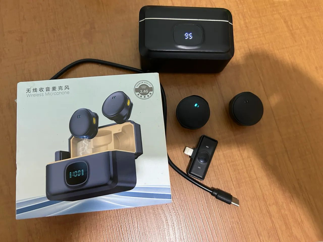 Mini Microfone de Lapela Sem Fio Magnético para iPhone - Foto 2