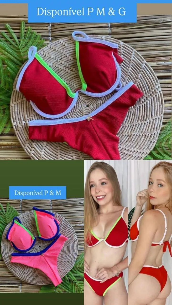 Biquíni tamanho P M e G