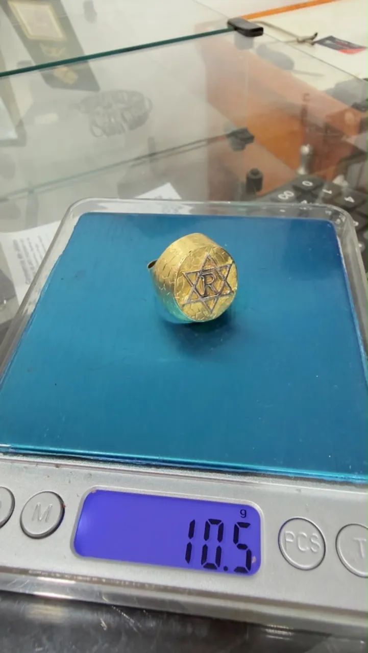 Anel dedeira de ouro 750 - Foto 2