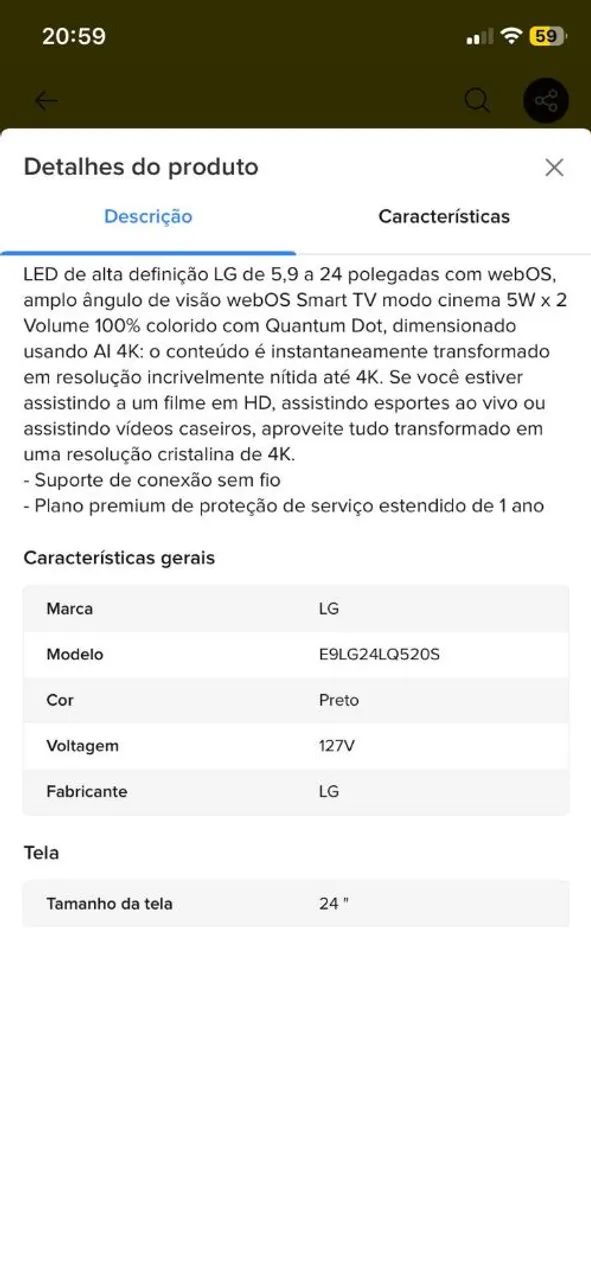 SmartTV/Monitor LG 24' - Foto 5