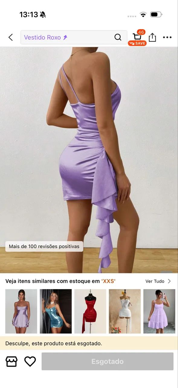Vestido curto de cetim  - Foto 4