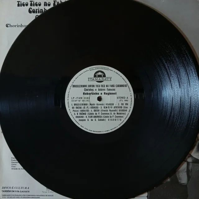 Disco de Vinil LP Robertinho e Regional - Chorinhos e Autores Famosos - Foto 3