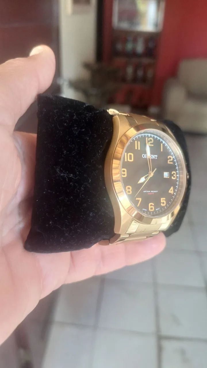 RELÓGIO ORIENT JAPAN DOURADO IMPECÁVEL  - Foto 4
