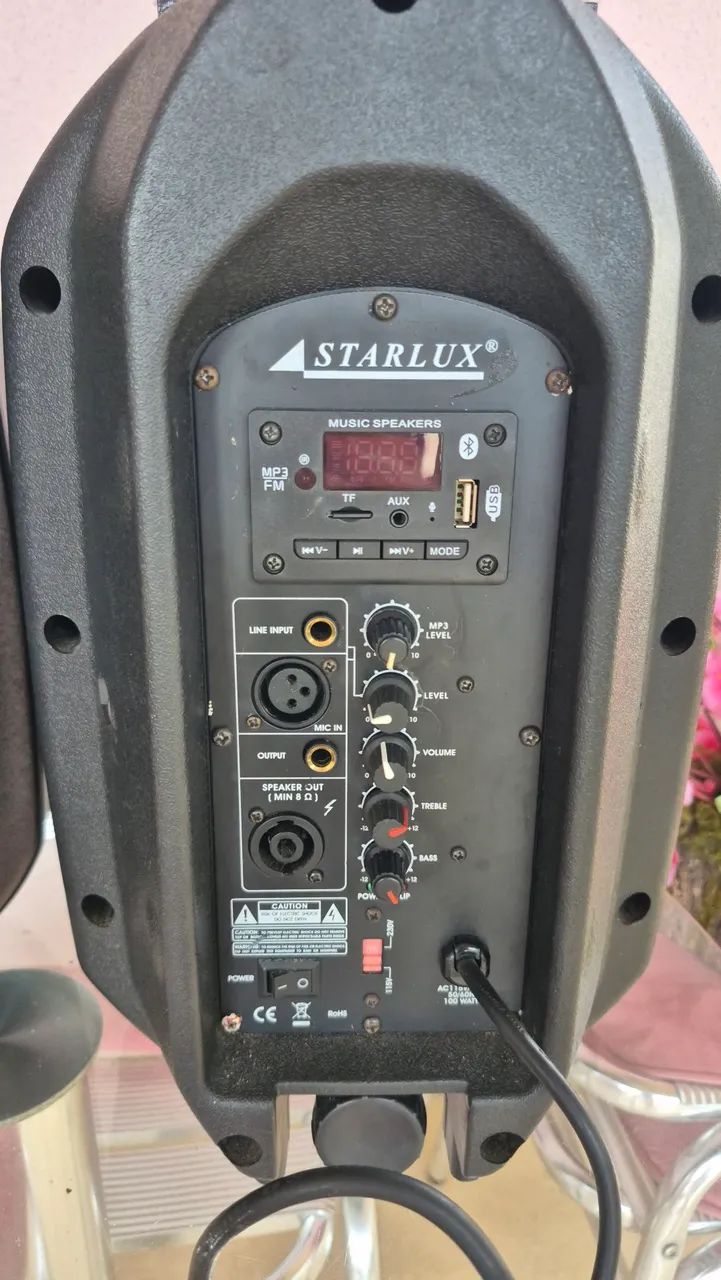 Par de Caixas de Som Ativas Starlux 100W (8 Polegadas) - Com Bluetooth e Capas - Foto 4
