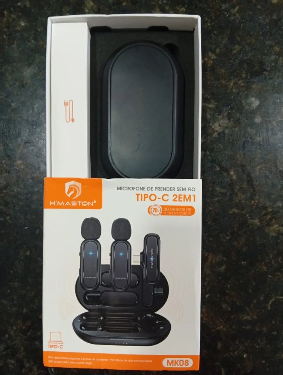 Microfone Lapela Duplo Estojo Plug and Play Profissional TipoC Android iPhone15 16. - Foto 2