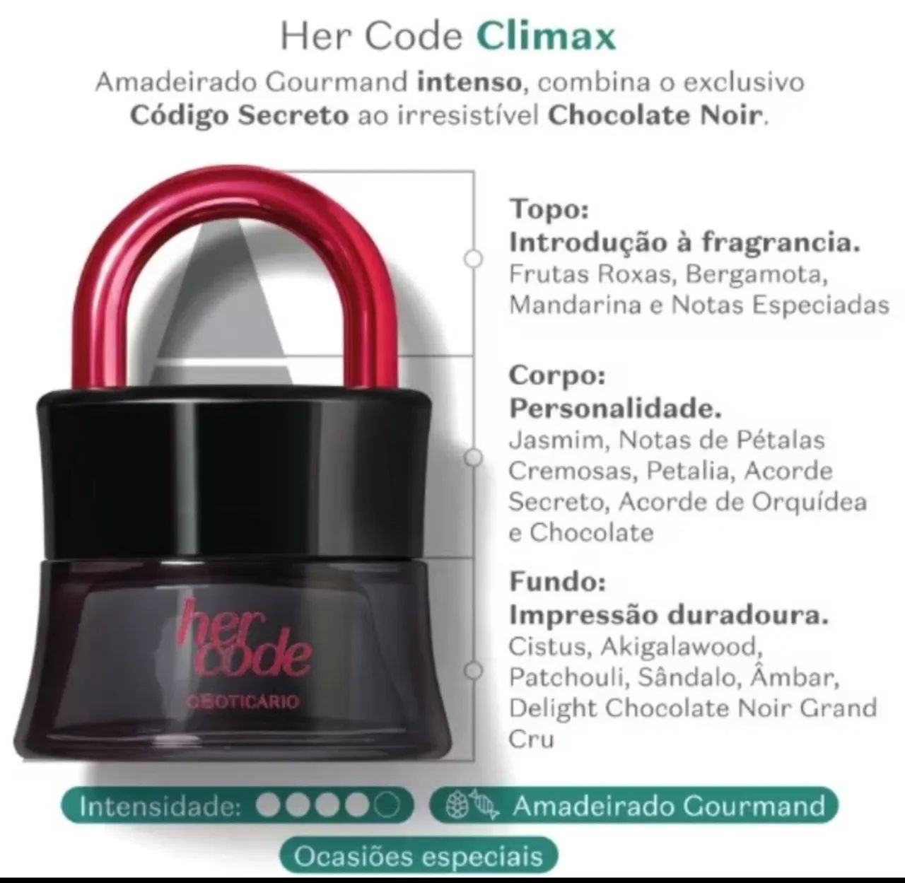 Her Code Climax Eau de Parfum O Boticário  - Foto 2