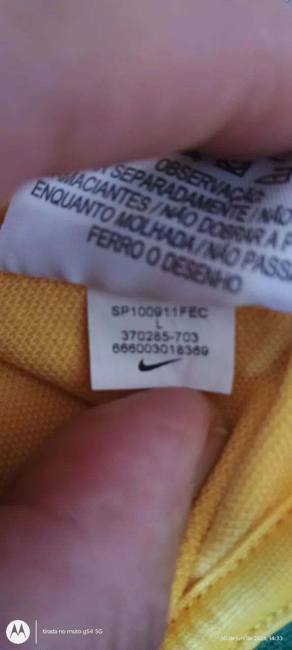 Belíssima Jaqueta Hino Seleção Brasileira Nike original 2010 Tam G - Foto 3