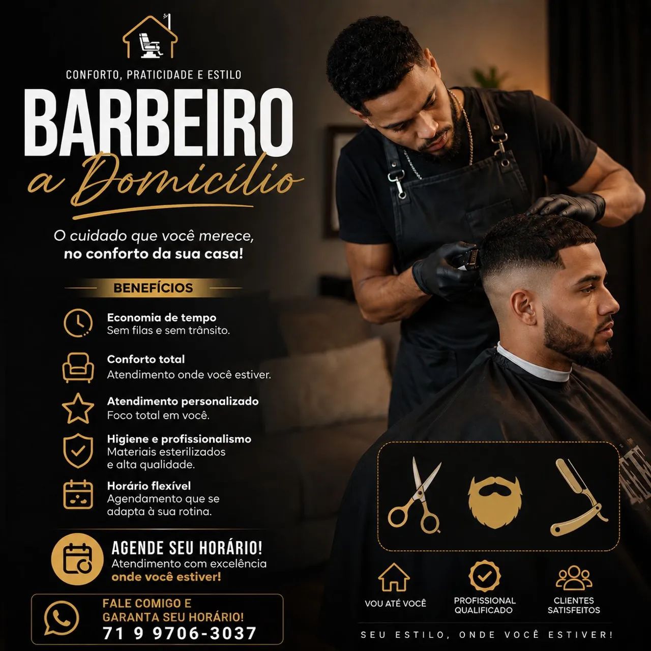 Barbeiro a domicílio 