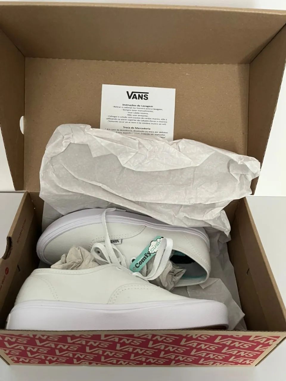 Tênis Vans ComfyCush Authentic Branco NOVO Tam 35 - Foto 5