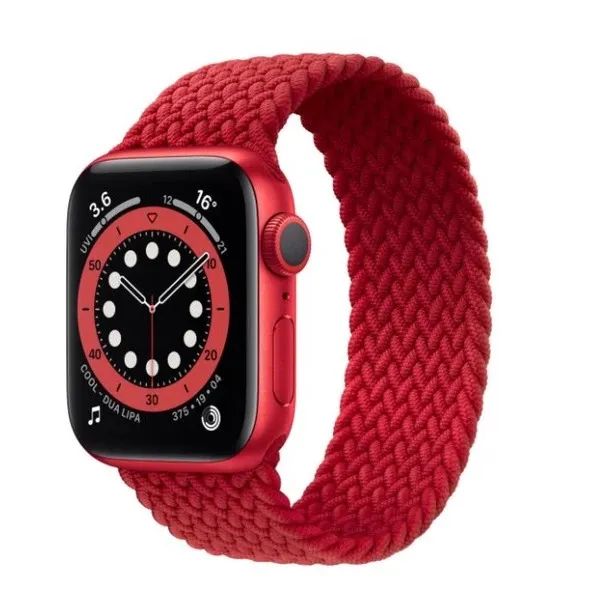 Pulseira para Watch Nylon Loop Solo Elástica 38/40 M - Preta Rosa ou Vermelha - Foto 3