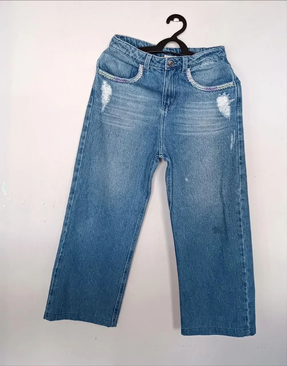 Calça Jeans Wide Leg 