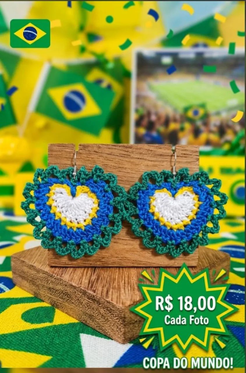 BRINCO CROCHÊ COPA DO MUNDO  - Foto 5