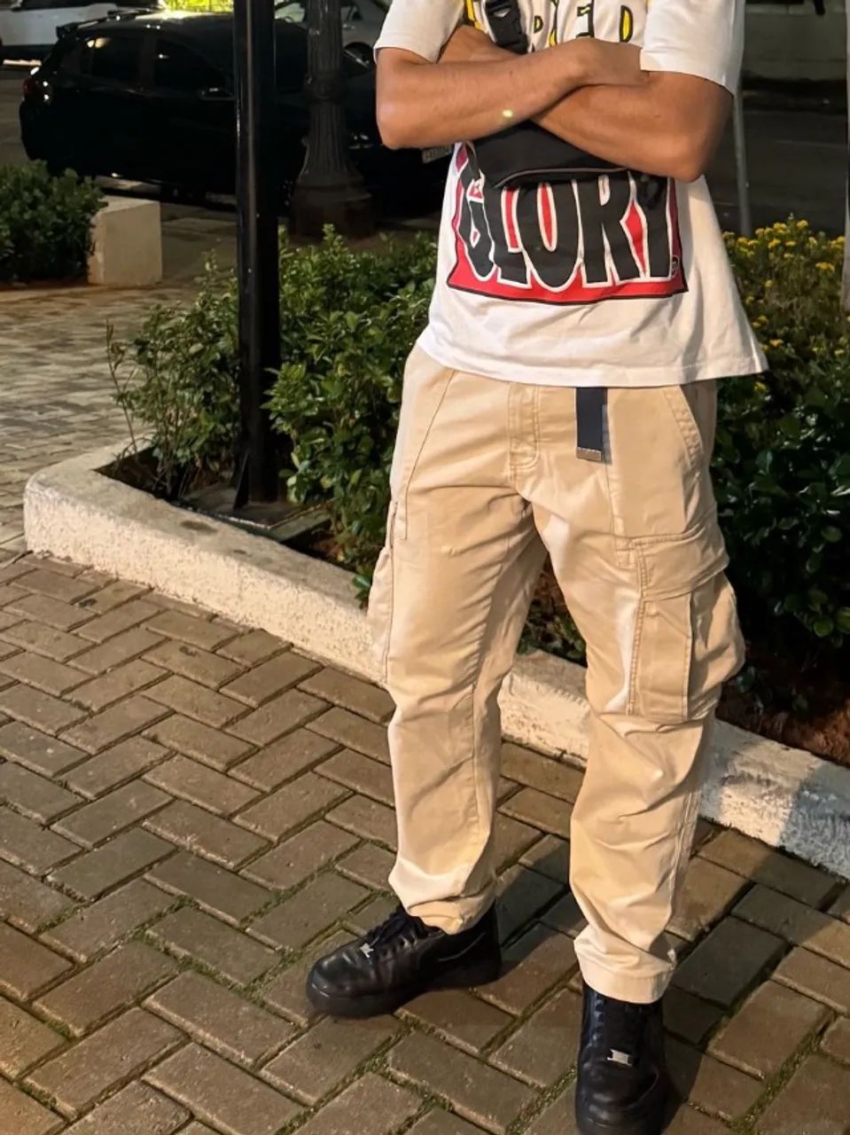 calça cargo zara bege - Foto 3