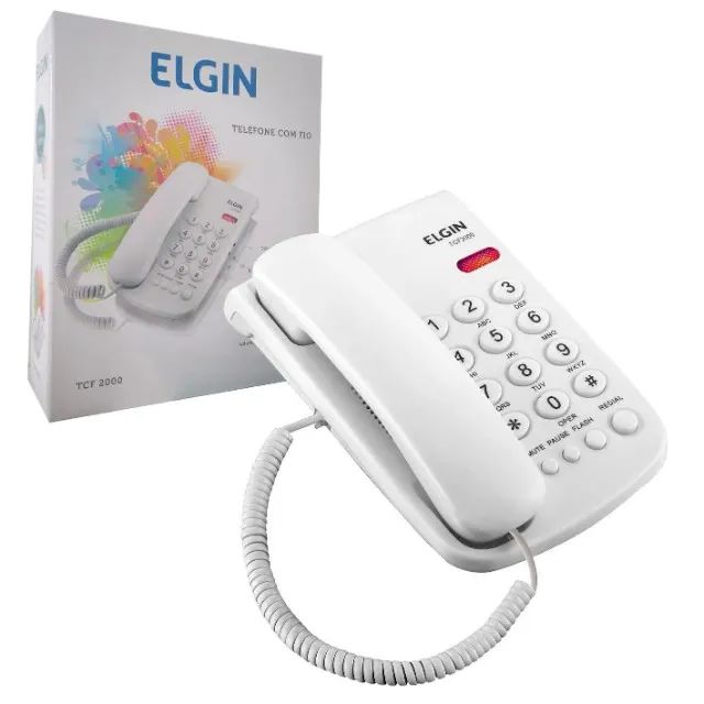 TELEFONE COM FIO ELGIN TCF2000 BRANCO - Foto 3