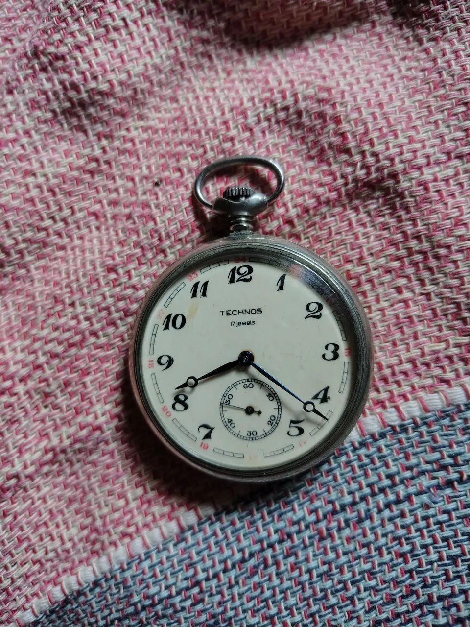 Relógio de bolso technos antigo funcionando perfeitamente  - Foto 4