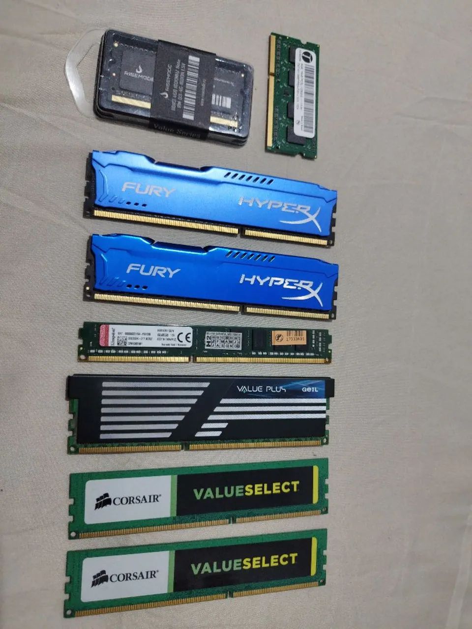 Memória ram ddr3 - Desktop e Notebook - Diversos.