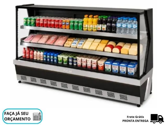 Balcão Refrigerado 1,85M Preto Polar