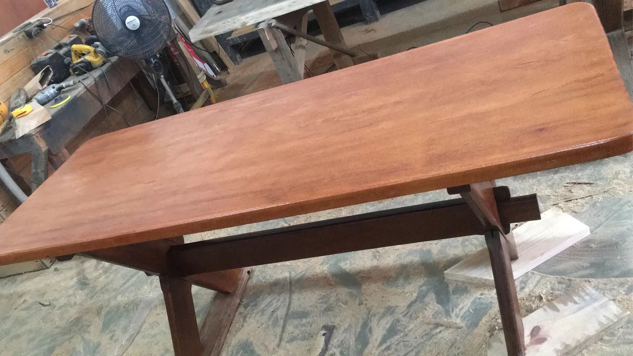 Mesa madeira nobre prancha única  - Foto 4