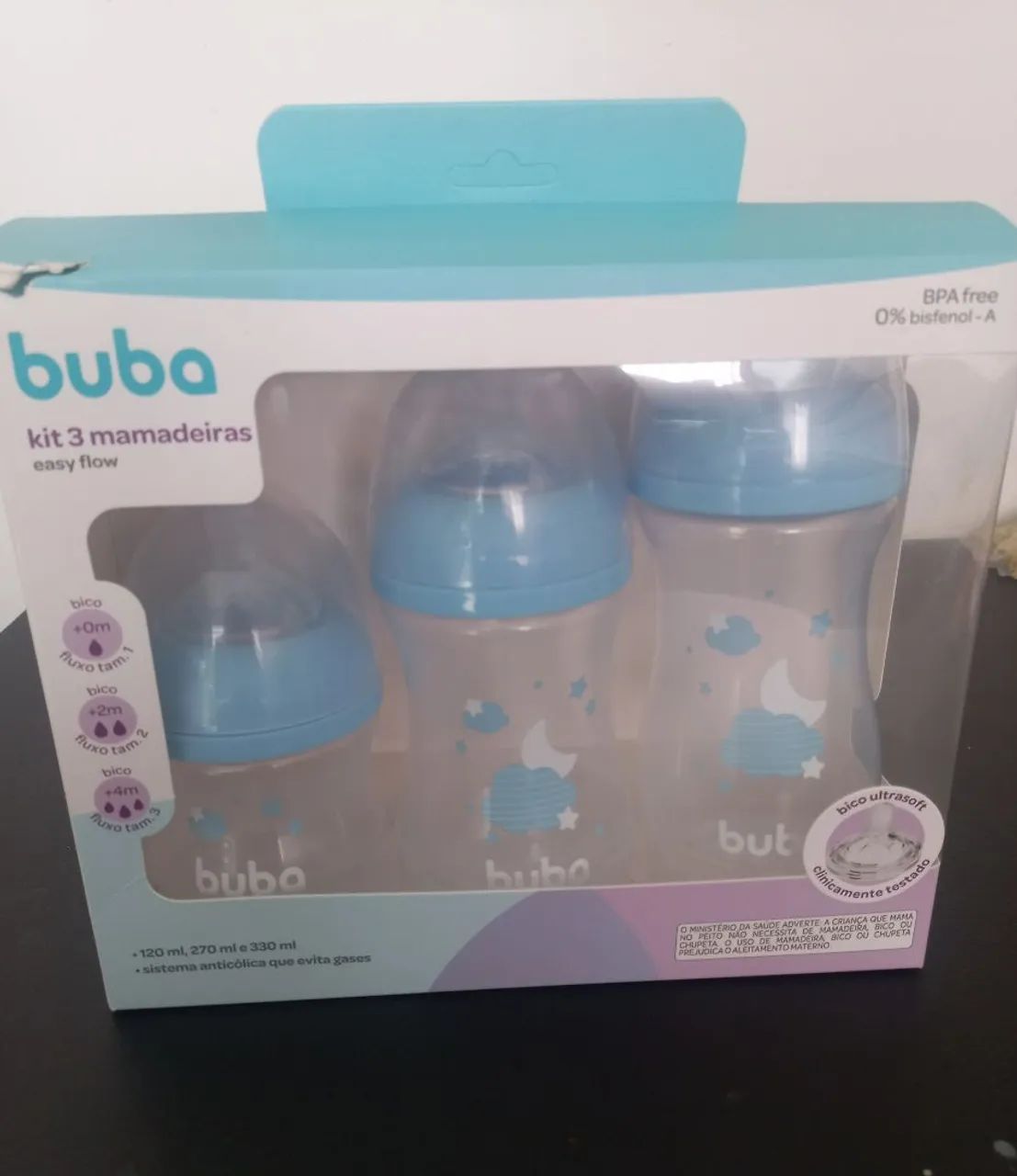 Kit 3 mamadeiras Buba 