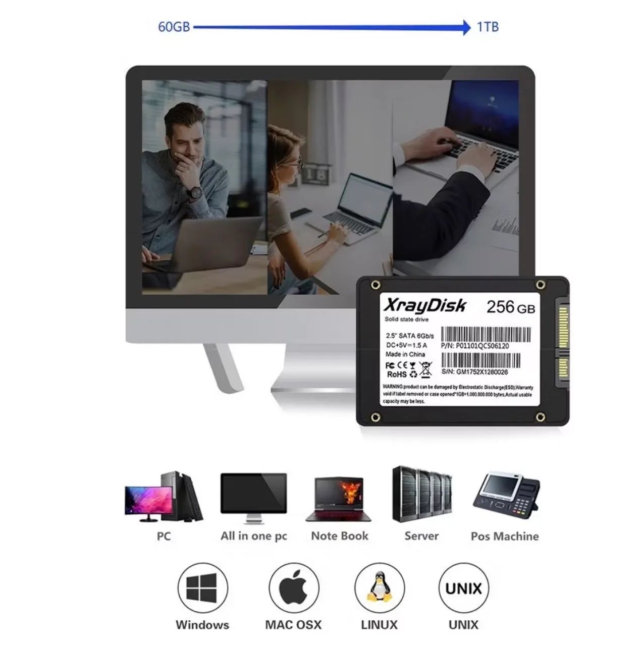 SSD Externo XrayDisk 256GB + Case USB - Seminovo - Foto 5