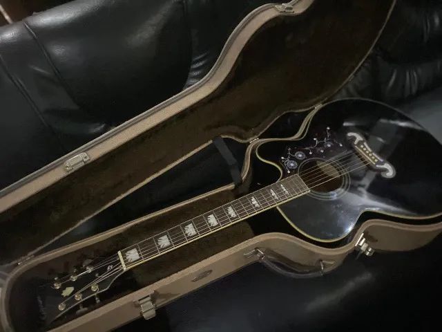 Violão Eletrico Epiphone EJ-200 CE Preto Epiphone Violão Epiphone EJ-200 CE Preto