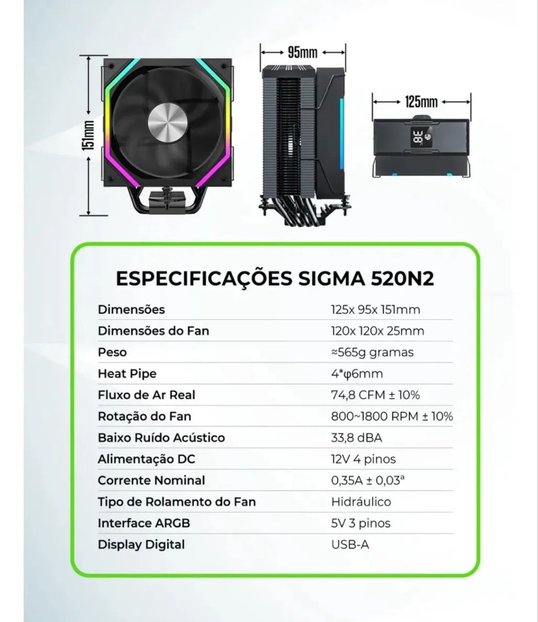 Air Cooler SIGMA 520 Display Digital - Foto 2
