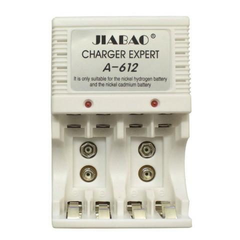 Carregador de Pilha Aa Aaa Bateria 9v Recarregável Bivolt Câmera Digital, MP3, Rádio