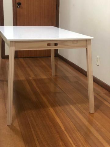 Mesa de Jantar TokStok 130X80 Madeira Natural/Branco - Foto 2