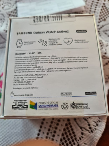 Smart Whatch Samsung Galaxy Active 2 preto, zero e lacrado - Foto 2