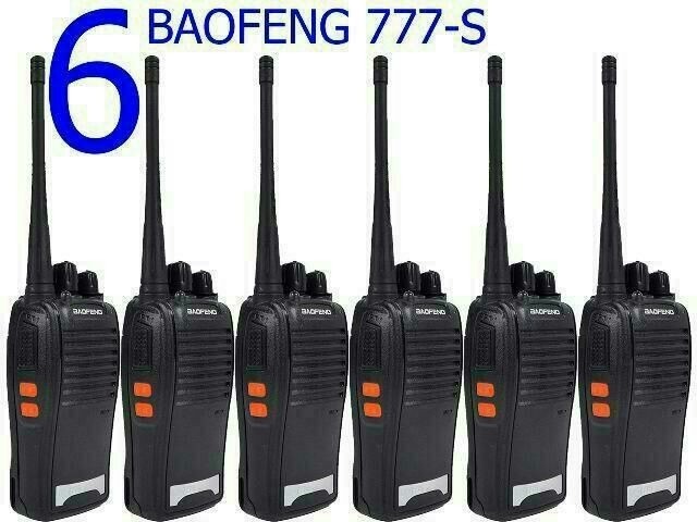 Kit 6 Radios Comunicador Baofeng 777s Profissional Ht Uhf