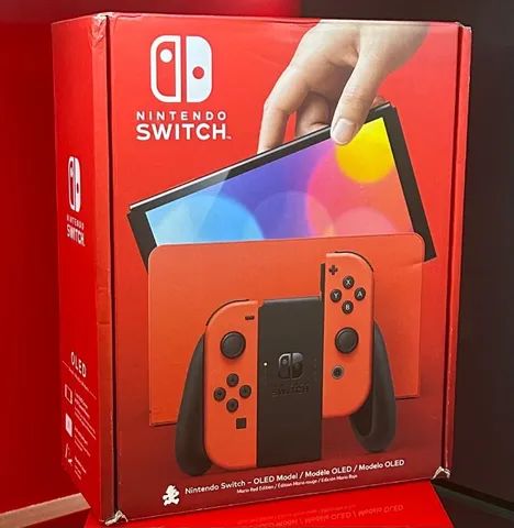 Console Nintendo Switch OLED - Vermelho e Azul Neon, 64GB