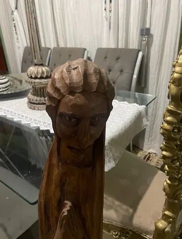 OBRA: NOSSA SENHORA   Escultura em madeira representando "NOSSA SENHORA? - 95 cm.  - Foto 2