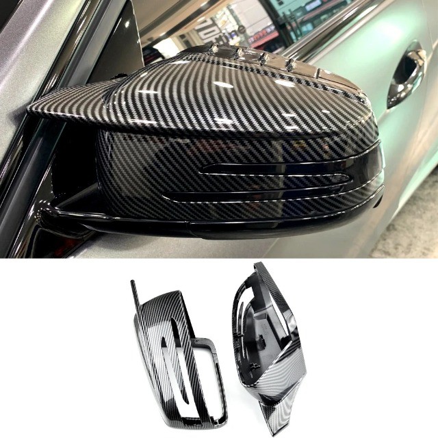 Par Capa Retrovisor Mercedes Benz Amg C180 C200 2010 2011 2012 2013 2014 Carbono