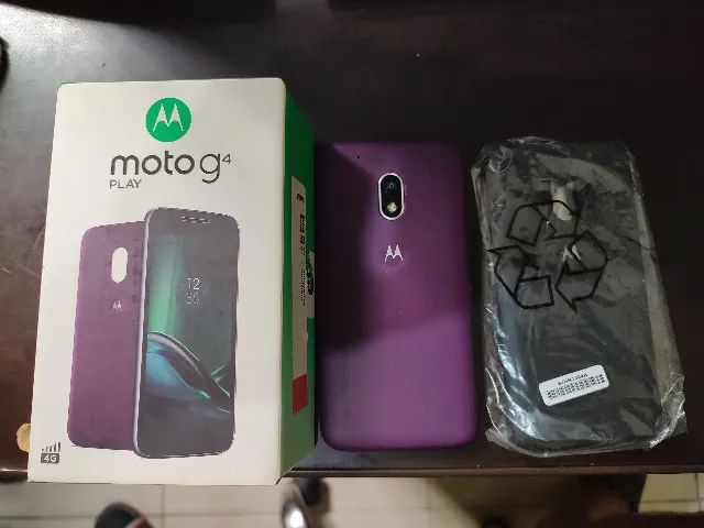 TAMPA TRASEIRA MOTO G4 PLAY ROXO (USADO)