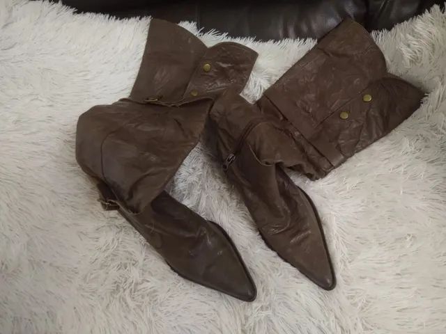 Bota modelo  Boho chic Marrom couro NR 37 - Foto 4