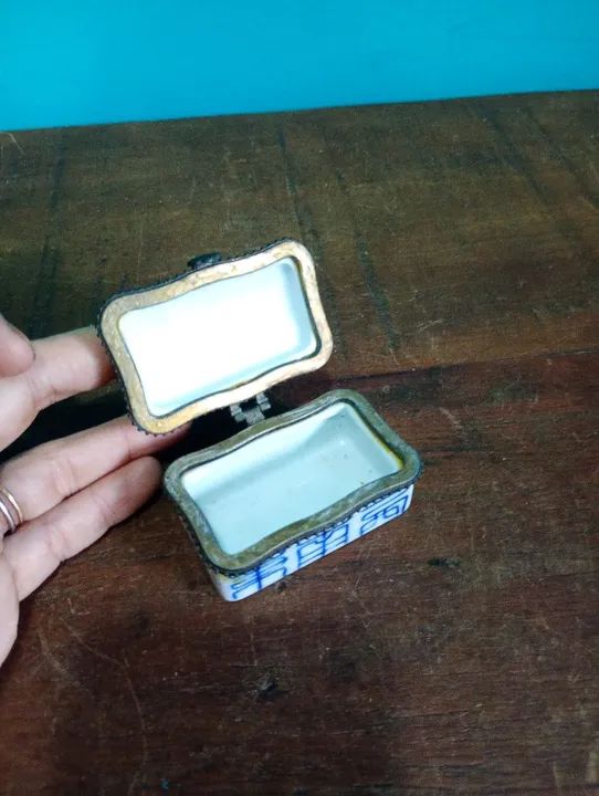 Caixa de joias vintage em porcelana - Foto 4