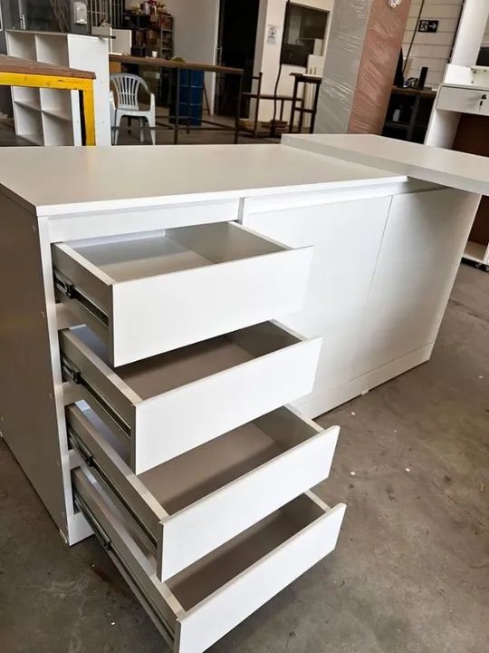 Mesa Personalizada em L com gavetas MDF 30mm - Foto 2