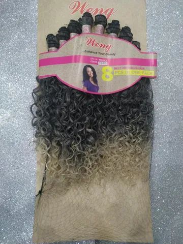 Cabelo Organico Weng 60cm 260g 8 Tela O30g00a Ondulado # T1b/613