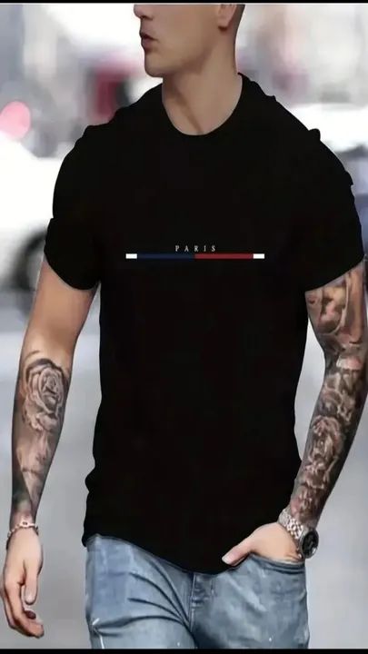 Camiseta preta Paris preta GG