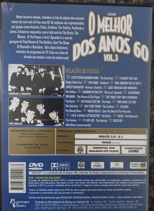 O Melhor Dos Anos 60 Vol. 3 - DVD - Foto 2